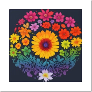 Floral Spectrum | flower Graphic Posters and Art